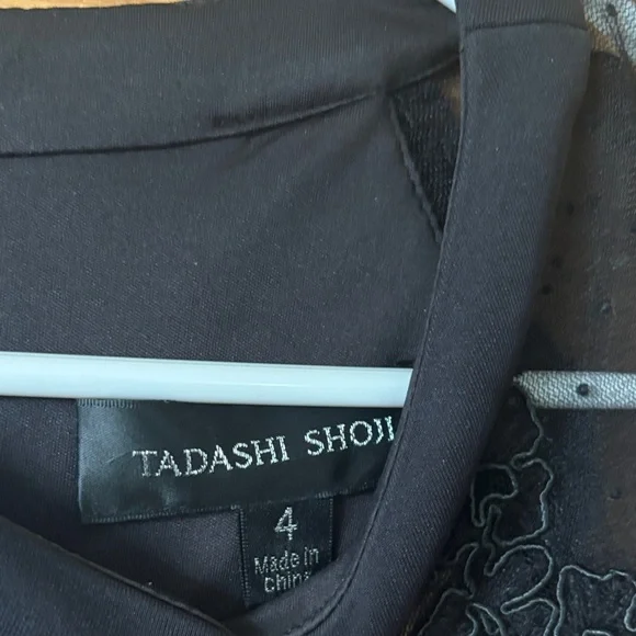 Tadashi Shoji Black Lace Midi Dress